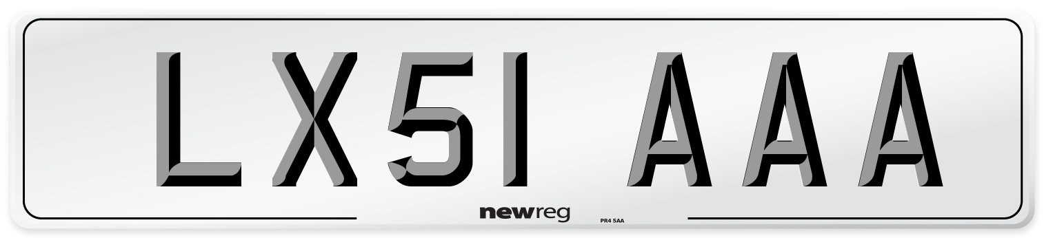 LX51 AAA Number Plate from New Reg